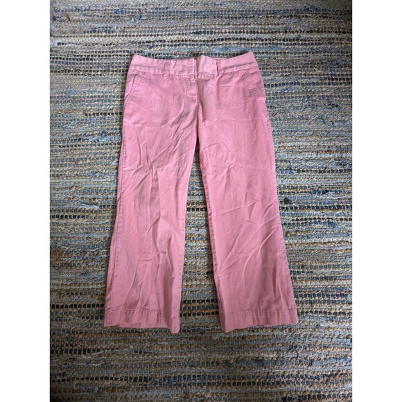 Tommy Hilfiger Cropped Powder Pink Pants Flat Front 10 Mid Rise Pockets - Picture 2 of 7